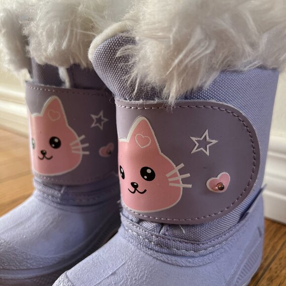 Toddler light-up Purple Waterproof Winter Boots - Picture 6 of 6